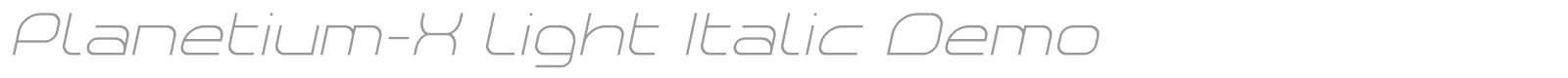 Planetium X font preview